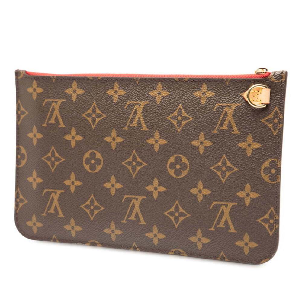 LOUIS VUITTON Authentic Brown Monogram Neverfull MM Pouch - Picture 2 of 5